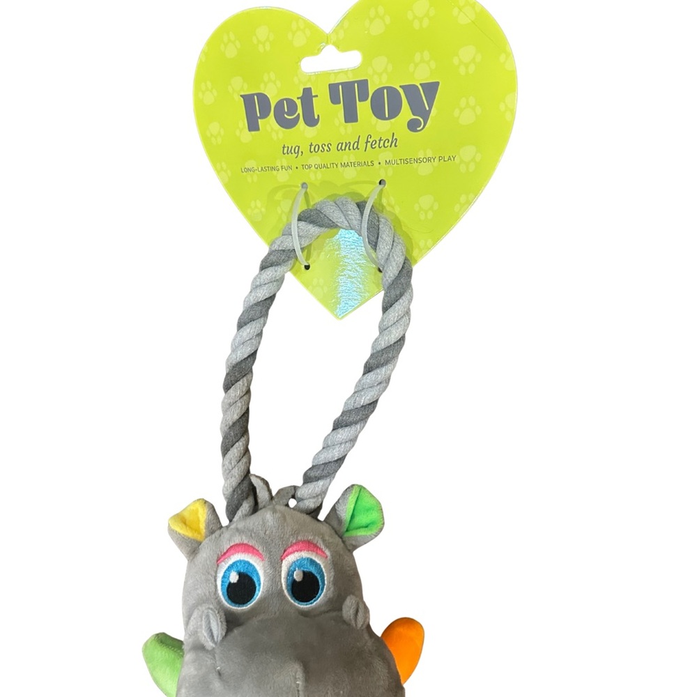 Colorful Plush Dog Toy with Rope - Picture 3 of 6